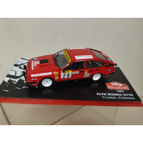 ALFA ROMEO GTV6 1983 RALLY MONTE CARLO Y.LOUBET 1:43 ALTAYA IXO