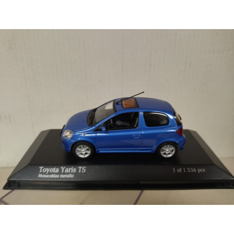 TOYOTA YARIS 2001 TS BLUE 1:43 MINICHAMPS
