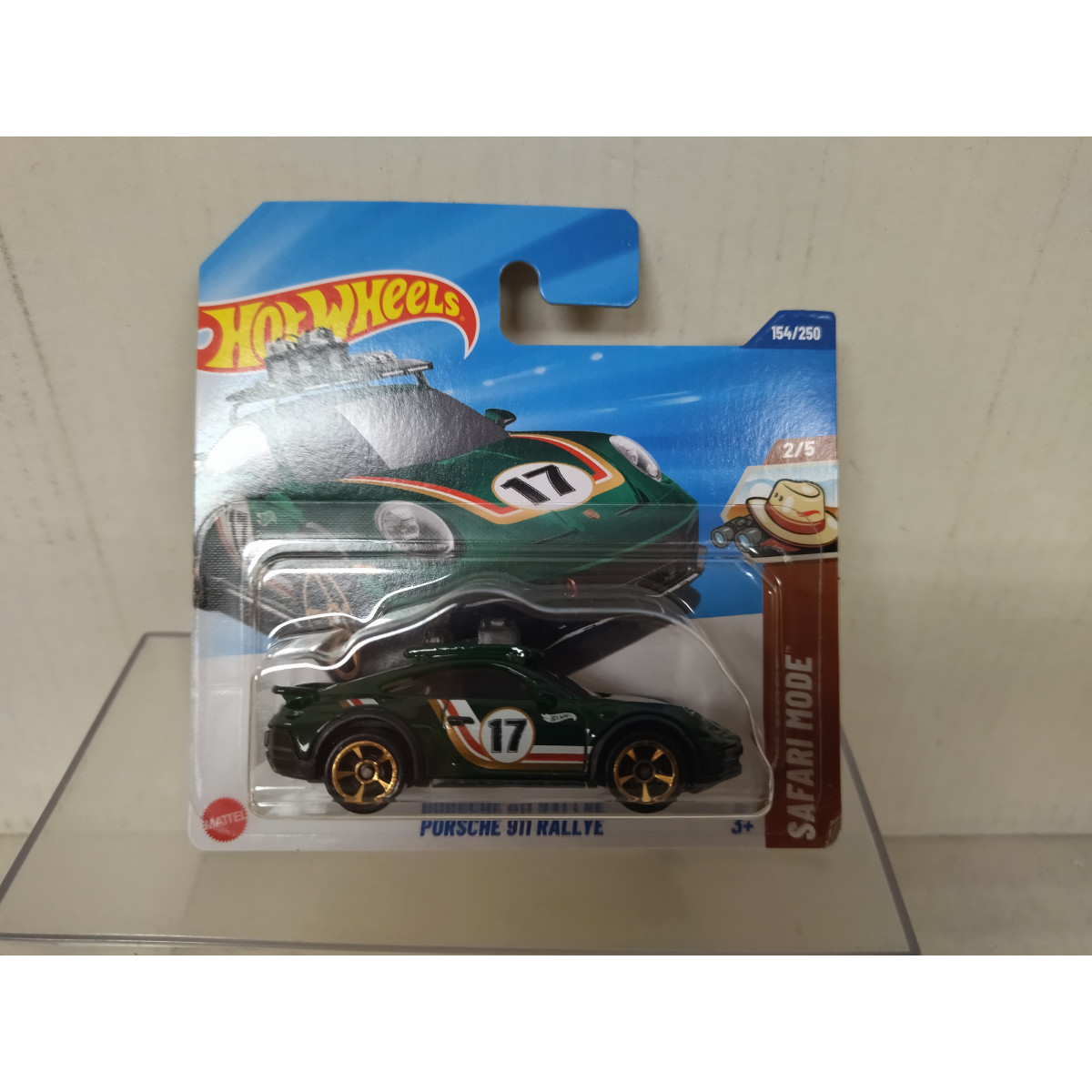 Hot Wheels Porsche 911 Rallye édition Safari Mode 2025 - Modèle 1:64 Vert, Neuf, Non Chasse Au Trésor