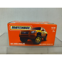 HONDA RIDGELINE 2007 PICKUP ORANGE 1:64 MATCHBOX BOX