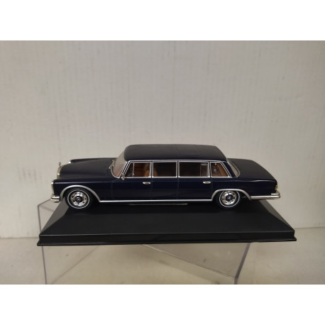 MERCEDES-BENZ W100 600 1966 PULLMANN DARK BLUE 1:43 ALTAYA IXO CAJA NO ORIGINAL