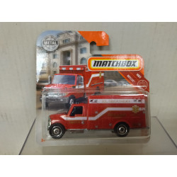INTERNATIONAL TERRASTAR AMBULANCE FIRE 1:64 MATCHBOX