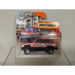 JEEP CHEROKEE POLICE FIRE RESCUE 1:64 MATCHBOX