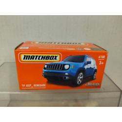 JEEP RENEGADE 2019 BLUE 1:64 MATCHBOX BOX