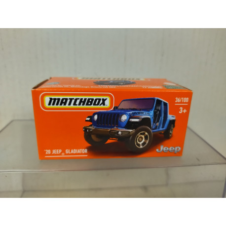 JEEP GLADIATOR 2020 BLUE 1:64 MATCHBOX BOX