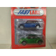 MINI COOPER BLUE + VOLKSWAGEN NEW BEETLE GREEN 1:64 FASTLANE REALTOY