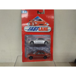 NISSAN Z SILVER + MERCEDES-BENZ 1:64 FASTLANE REALTOY