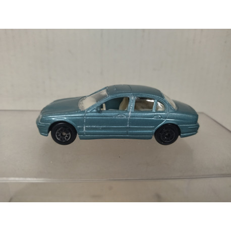 JAGUAR S-TYPE BLUE 1:60/apx 1:64 WELLY NO BOX PINTURA MAL