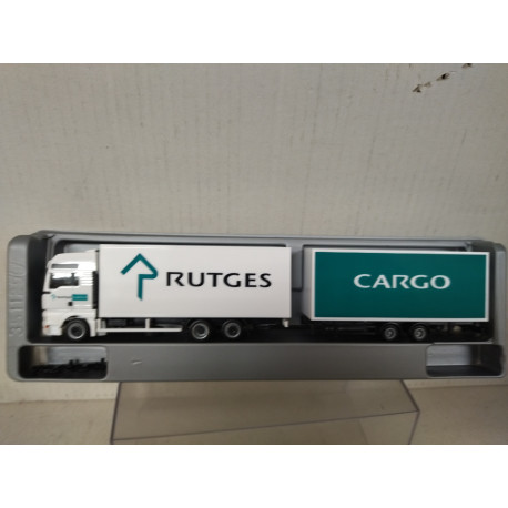 MAN TGA XXL HZ RUTGES CARGO TRAILER 1:87 H0 HERPA