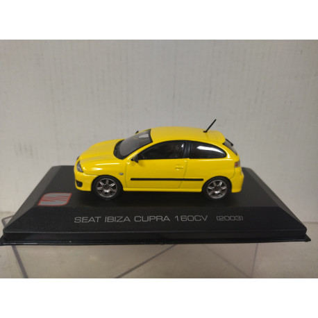 SEAT IBIZA 2003 CUPRA 160 CV AMARILLO 1:43 ALTAYA IXO CAJA