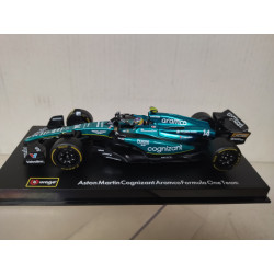 ASTON MARTIN AMR23 FERNANDO ALONSO n14 + CASCO FORMULA F1 1:43 BBURAGO