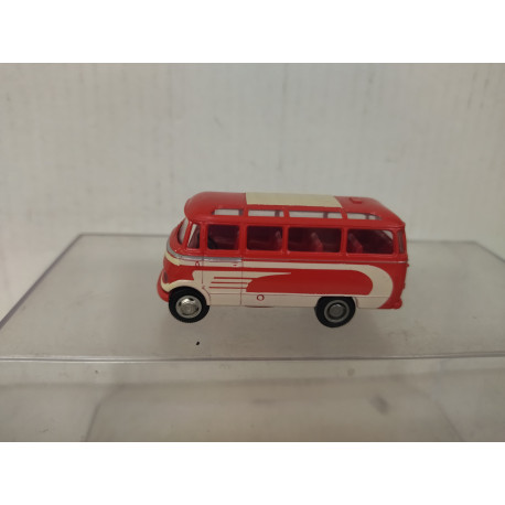 MERCEDES-BENZ O 319 MINIBUS RED 1:87 H0 BREKINA NO CAJA