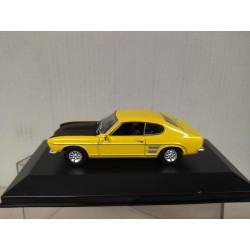 FORD CAPRI 1969 YELLOW/BLACK 1:43 SOLIDO SALVAT CAJA NO ORIGINAL
