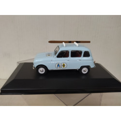 RENAULT 4 CHAMP DU MONDE DE SKI ALPIN 1:43 IXO HACHETTE CAJA NO ORIGINAL