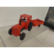 TRACTOR ROJO + REMOLQUE 1:65/apx 1:64 MAJORETTE 208 NO BOX