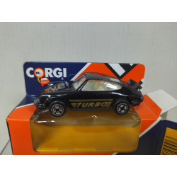 PORSCHE 911 TURBO BLACK apx 1:64 CORGI J35/2 BOX