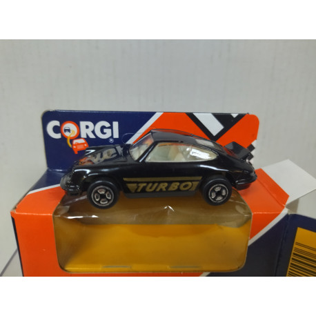 PORSCHE 911 TURBO BLACK apx 1:64 CORGI J35/2 BOX