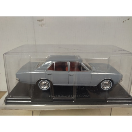 OPEL REKORD 1967 1900 L GREY 1:24 HACHETTE IXO OPEN BLISTER