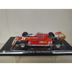 FERRARI 126 CK 1981 GILLES VILLENEUVE FORMULA F1 1:24 SALVAT IXO URNA ROTA