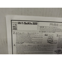 Sd.kfz.222 GERMAN LIGHT ARMOURED CAR WW 2 MODEL KIT 1:76 FUJIMI NO BOX