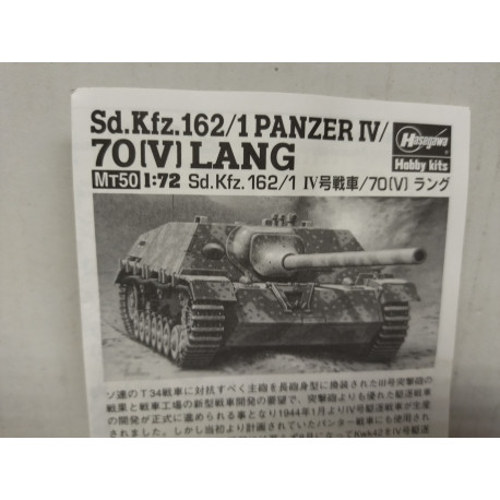 Sd.kfz. 162/1 PANZER IV 70(V) LANG WW 2 MODEL KIT 1:72 HASEGAWA MT50 NO BOX
