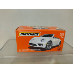 VOLKSWAGEN BEETLE CONVERTIBLE 2019 WHITE 1:64 MATCHBOX BOX