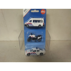 SET POLICE NL X 3 MODELS MERCEDES-BENZ/BMW/CHARGER POLICE 1:55/apx 1:64 SIKU 1824
