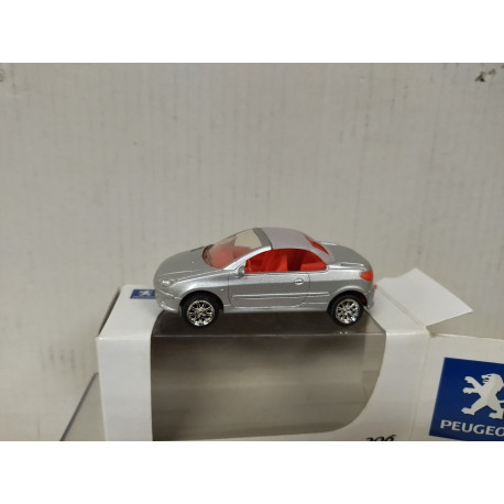 PEUGEOT 206 CC COUPE CABRIOLET SILVER apx 1:64 NOREV 3 INCHES (7,5cm)