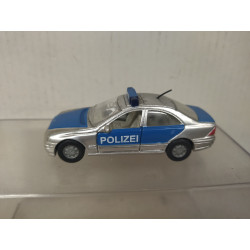 MERCEDES-BENZ W203 C230 POLIZEI SILVER/BLUE (2) 1:60/apx 1:64 SIKU 1375 NO BOX