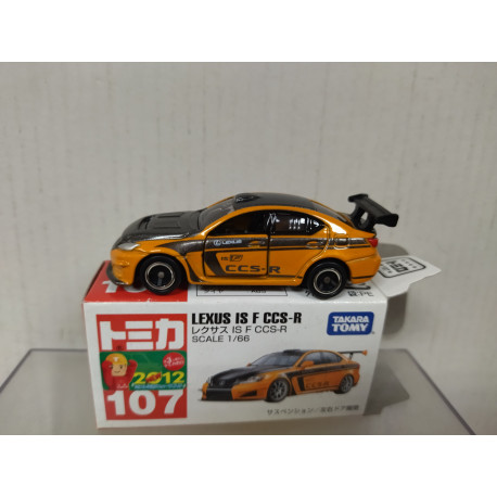 LEXUS IS F CCS-R ORANGE/BLACK 1:66/apx 1:64 TOMICA 107