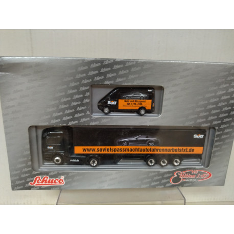 MERCEDES-BENZ ACTROS + MERCEDES-BENZ SPRINTER SIXT 1:87 H0 SCHUCO