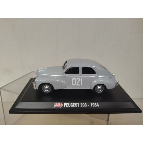 PEUGEOT 203 1954 n021 MILLE MIGLIA 1:43 STARLINE HACHETTE HARD BOX