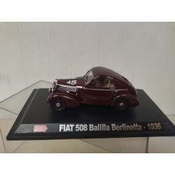 FIAT 508 1936 BALILLA BERLINETTA n45 MILLE MIGLIA 1:43 STARLINE HACHETTE HARD BOX