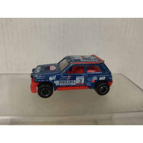 RENAULT 5 MAXI TURBO 1985 BLUE 1:53/apx 1:64 MAJORETTE 255 NO BOX