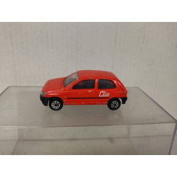 RENAULT CLIO ROUGE 1:53/apx 1:64 MAJORETTE 208 NO BOX