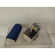 HORSE TRAILER WHITE/BLUE 1:55/apx 1:64 SIKU NO BOX
