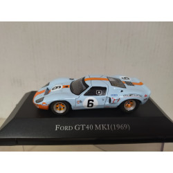 FORD GT40 1967 MK.I BLUE/ORANGE AMERICAN CARS 1:43 ALTAYA IXO