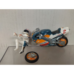 HONDA NSR 500 ALEX CRIVILLE MOTO/BIKE apx 1:64 GUISVAL NO BOX DEFECT/RUEDA ROTA