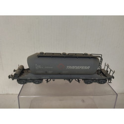 VAGON TOLVA CEMENTO TRANSFESA ENVEJECIDO 1:87 H0 ELECTROTREN 5406K SUCIO