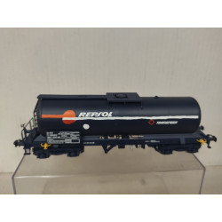 VAGON CISTERNA REPSOL TRANSFESA 1:87 H0 ELECTROTREN 5866K SUCIO