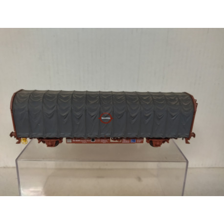 VAGON CON TOLDO TRANSFESA 1:87 H0 ELECTROTREN 1435K SUCIO