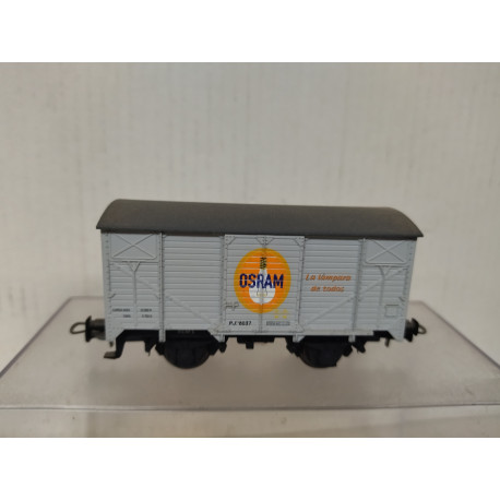VAGON CERRADO OSRAM 1:87 H0 ELECTROTREN 1958 SUCIO