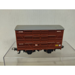 VAGON JAULA DE GANADO RENFE TIPO FG 1:87 H0 ELECTROTREN 1936 SUCIO