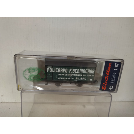 VAGON VINO POLICARPO F. BERRIOCHOA 1:87 H0 ELECTROTREN 012 SUCIO
