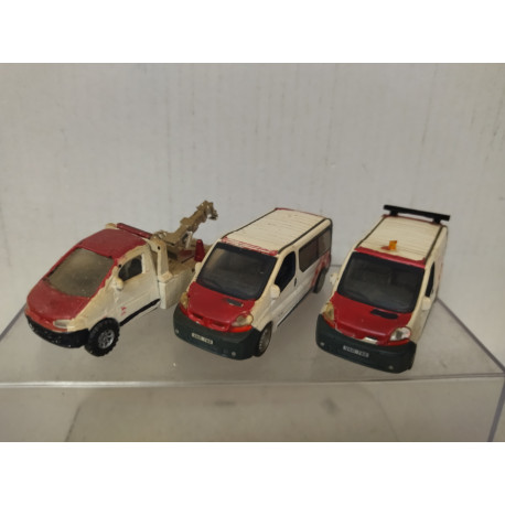 LOTE X 3 FURGONETAS TMB apx 1:87 H0/1:72 NO BOX USADOS Y SUCIOS/USED AND DIRTY