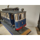 MAQUETA TRANVIA AZUL BARCELONA DE MADERA apx 1:24/medidas 35 x 15 x 10