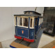 MAQUETA TRANVIA AZUL BARCELONA DE MADERA apx 1:24/medidas 35 x 15 x 10