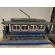 MAQUETA TRANVIA AZUL BARCELONA DE MADERA apx 1:24/medidas 35 x 15 x 10