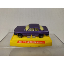 MERCEDES-BENZ 350 SL VIOLETA 1:64 GUISVAL BOX PEANA AMARILLA