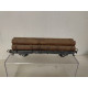 VAGON PLATAFORMA MADERA 1:87 H0 IBERTREN SUCIO/DESGUACE